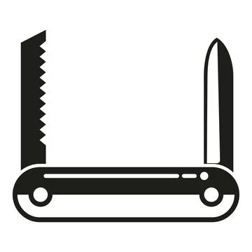 Multipurpose tool icon simple vector. Knife multitool Stock Illustration