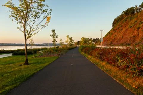 The multipurpose track along the Champlain Boulevard Stock Photos
