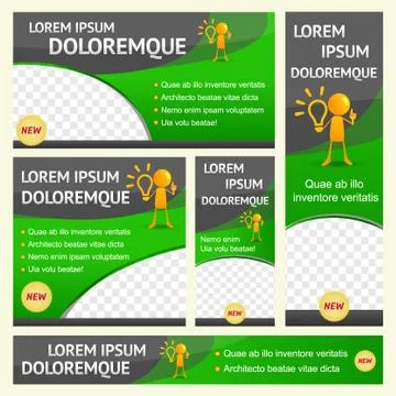 Multipurpose Web Banners Resize 스톡 일러스트