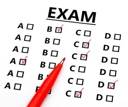 Multiquesion answer sheet Stock Photos