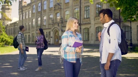 Multiracial classmates embracing, happy ... | Stock Video | Pond5