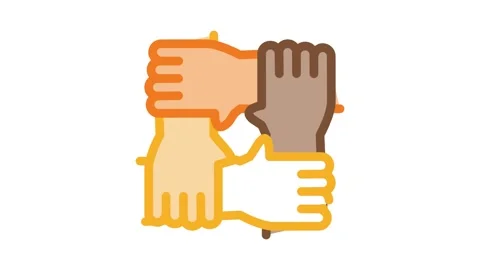 Holding Hands Icon Stock Footage ~ Royalty Free Stock Videos | Pond5