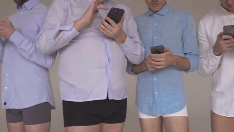 Multiracial group of men with diverse body shapes Stock Footage 167841850