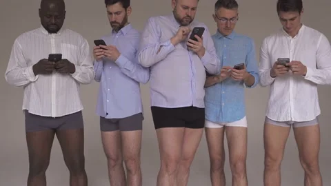 Multiracial group of men with diverse body shapes Stock Footage 167841939