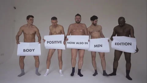 Multiracial group of men with diverse body shapes Stock Footage 167850715