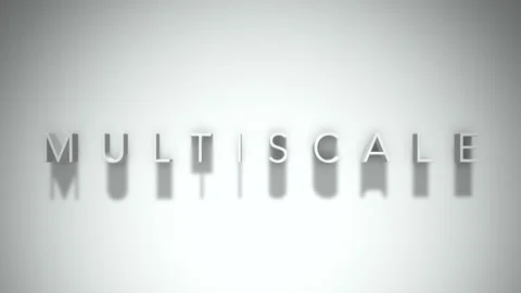 Multiscale 3D title animation with shadows on a white background Stock Footage 296513940
