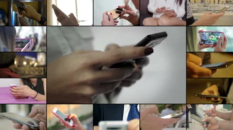 Multiscreen - Hands holding smart phone  Stock Footage 68333920