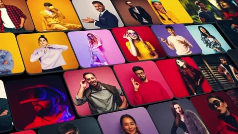 Multiscreen Mosaic Logo Intro | Dynamic Grid Reveal After Effects stock