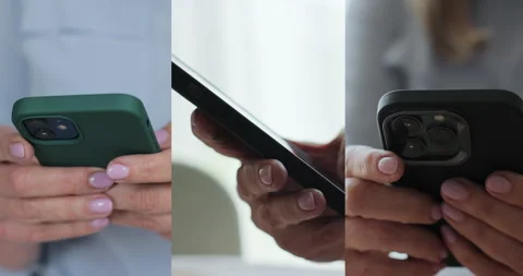 Multiscreen on people using smartphone in everyday life. Vídeos de archivo 334398082