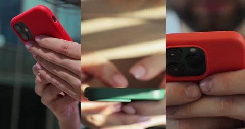 Multiscreen on people using smartphone in everyday life. Nomophobia - People Stock Photos