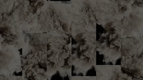 The multiscreen shows multiple explosions and smoke at the same time. Stock Footage 239458670