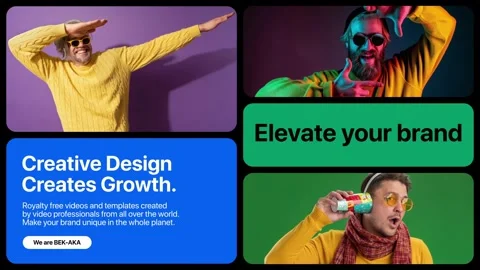 Multiscreen Slideshow Branding After Effects stock