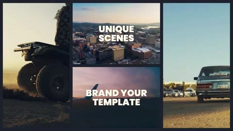 Multiscreen Slideshow Dynamic Start Opener Stock After Effects
