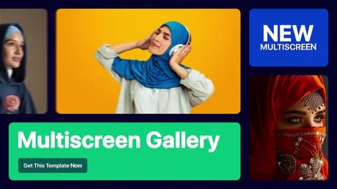 Multiscreen Slideshow Gallery Dynamic Opener 스톡 After Effects