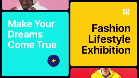 Multiscreen Slideshow Opener Split Screen 库存 After Effects