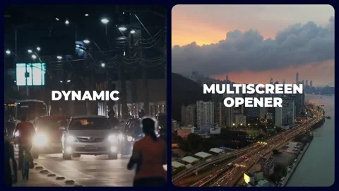 Multiscreen Slideshow Original Split Screen Opener Stock After Effects