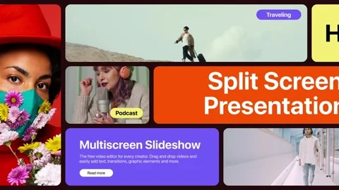 Multiscreen Slideshow Trendy Stock After Effects