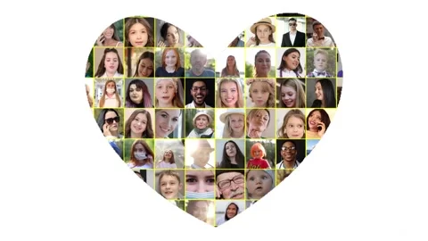 Multiscreen on smiling multiethnic people. Video stock 152626477