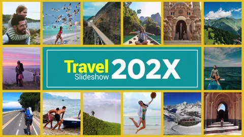 Multiscreen Travel Slideshow for After Effects Stock After Effects