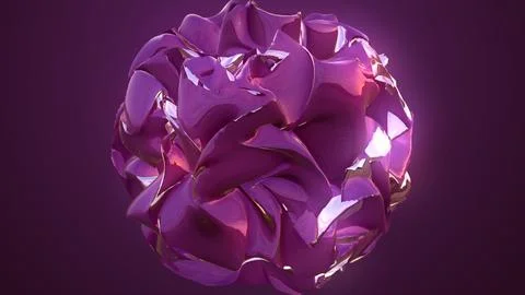 Multismooth segment chocolate color glowing multidimensional energy sphere Illustration