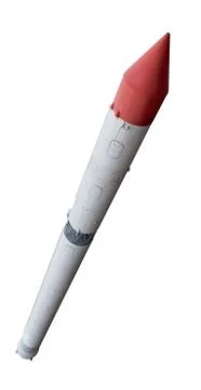 Multistage space rocket. Isolated over a white background Stock Photos