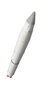 Multistage space rocket. Isolited on a white background Stock Photos