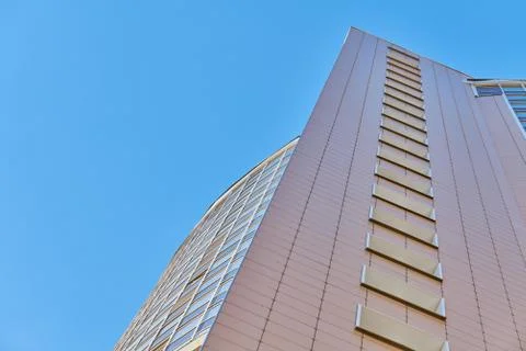 Multistorey building facade, copy space Stock Photos