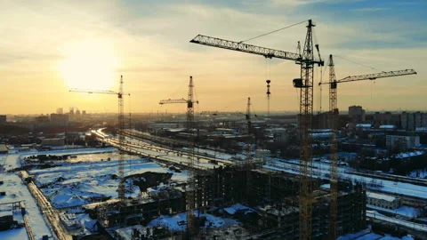 Multistory block of flats is getting built Vidéo 104936549