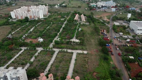 Multistory Buildings and Empty Plots Stock Footage 280472652