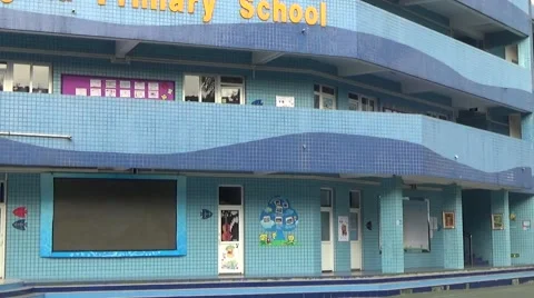 Multistory classroom building in a school Stock Footage 44215125