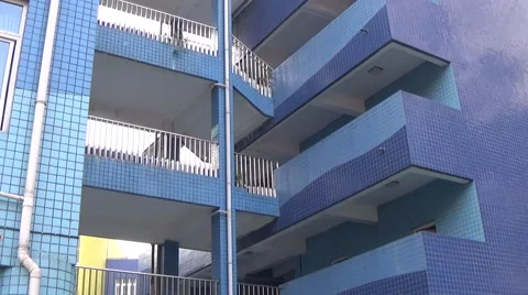 Multistory classroom building in a school Stock Footage 44216467