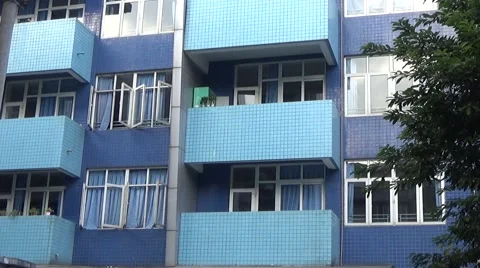 Multistory classroom building in a school Stock Footage 44216801