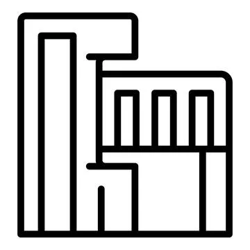 Multistory constructor icon outline vector. City block Stock Illustration