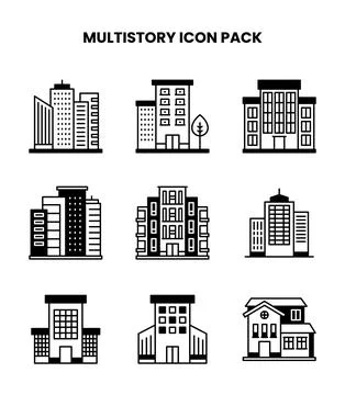MultiStory DuoTone Collection Icons Pack Ilustración de archivo