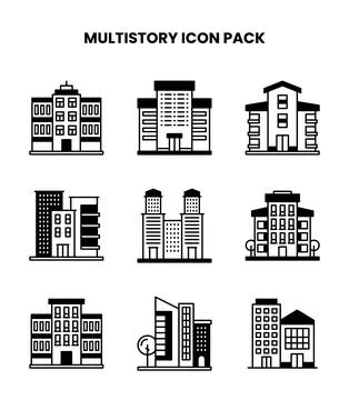 MultiStory DuoTone Collection Icons Pack Ilustración de archivo