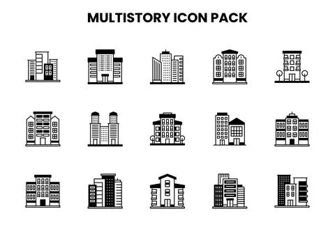 MultiStory DuoTone Scalable Icons Pack Illustrazione stock