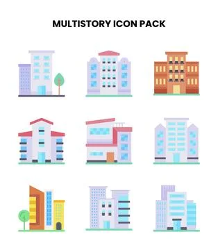 MultiStory Flat UI Icons Pack Ilustración de archivo