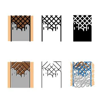 Multistyle concrete layer road color icon vector Stock Illustration