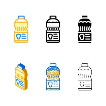 Multistyle corn oil color icon vector Stock Illustration
