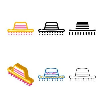 Multistyle hat spain color icon vector Stock Illustration