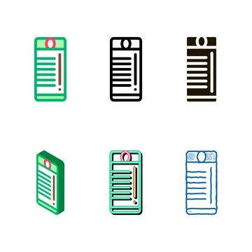 Multistyle tourist campfire lighter icon vector outline Stock Illustration