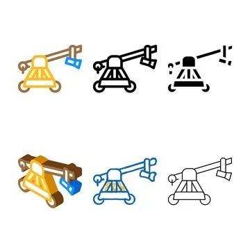 Multistyle video shooting crane color icon vector Illustrazione stock