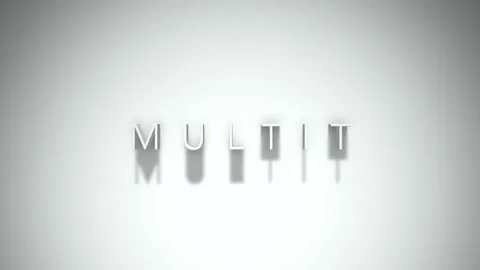 Multit 3D title animation with shadows on a white background Stock Footage 297387423