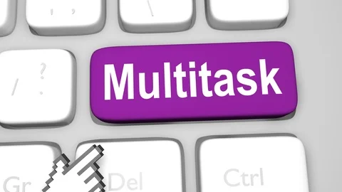 Multitask keyboard key animation Stock Footage 86680064