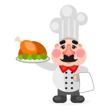 Multitasking african american flat chef cook. イラスト素材