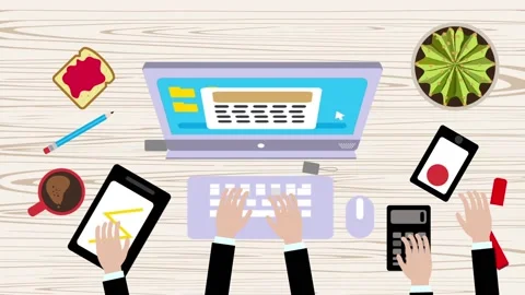 Multitasking Vídeo Stock 123051120