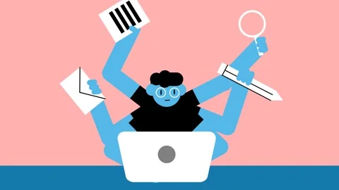 Multitasking Stock Footage 303159454