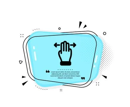 Multitasking gesture icon. Slide arrow sign. Swipe action. Vector Stock Illustration