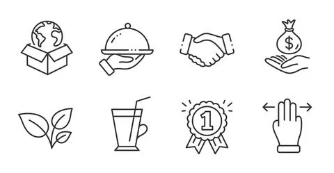Multitasking gesture, Leaves and Delivery service icons set. Income money Illustrazione stock