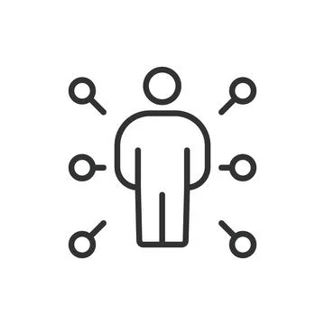 Multitasking icon in line design. Multitasking, productivity, efficiency, focus Illustrazione stock